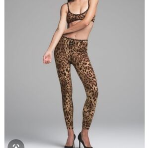 Skims Dolce Gabana Leoapd Cotton Rib Leggings In Small